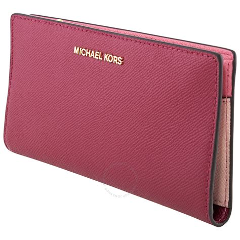 michael kors signature saffiano large slim wallet|Michael Kors Wallet saffiano leather.